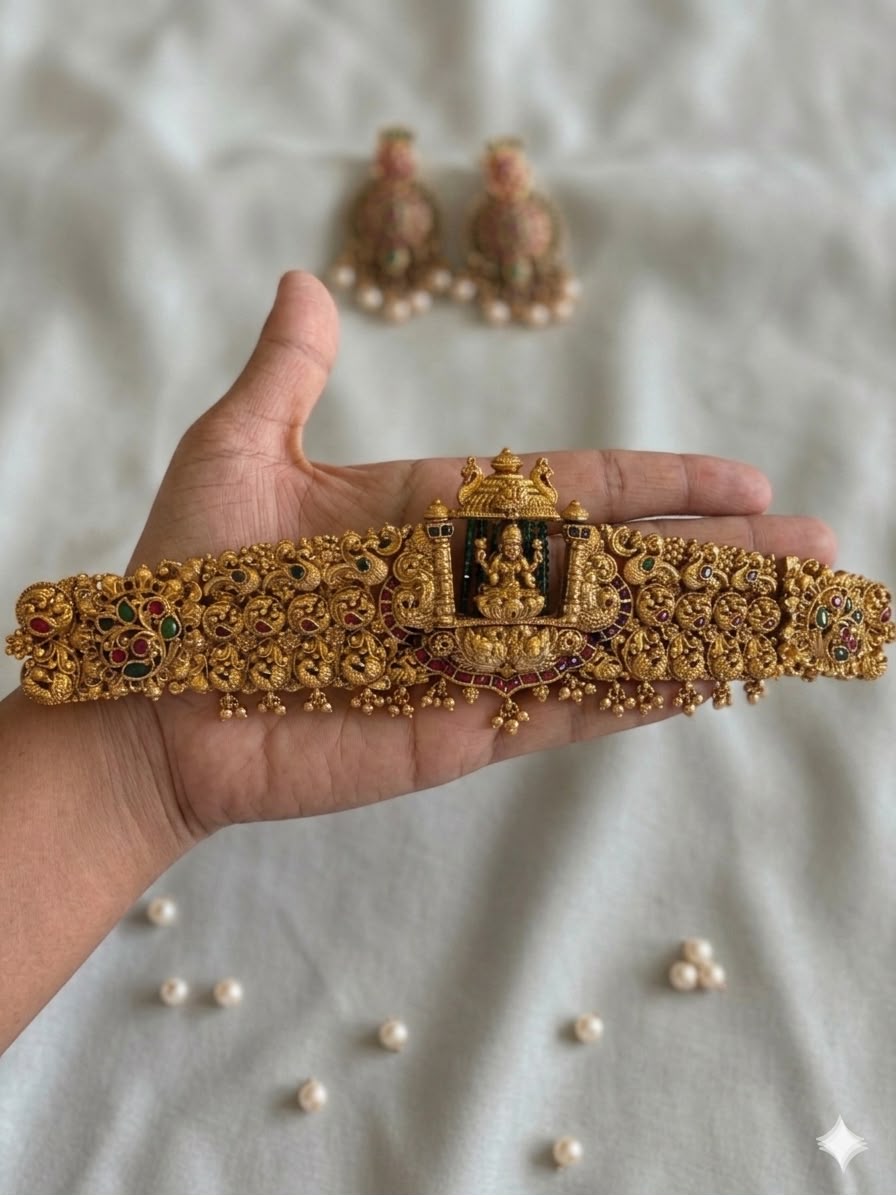 Temple Bridal Antique Jewellery Set - thumbnail 5