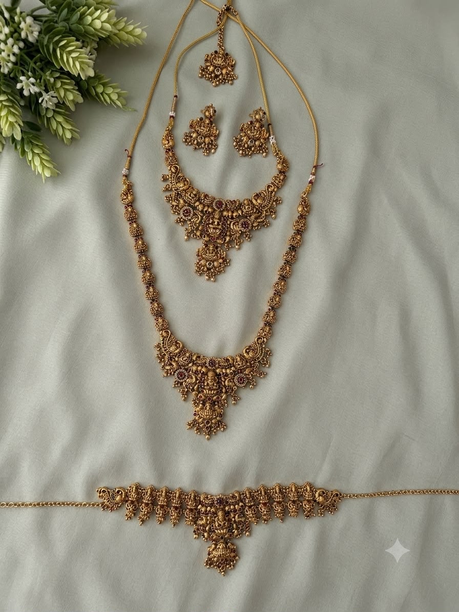 Royal Temple Bridal Jewellery Set