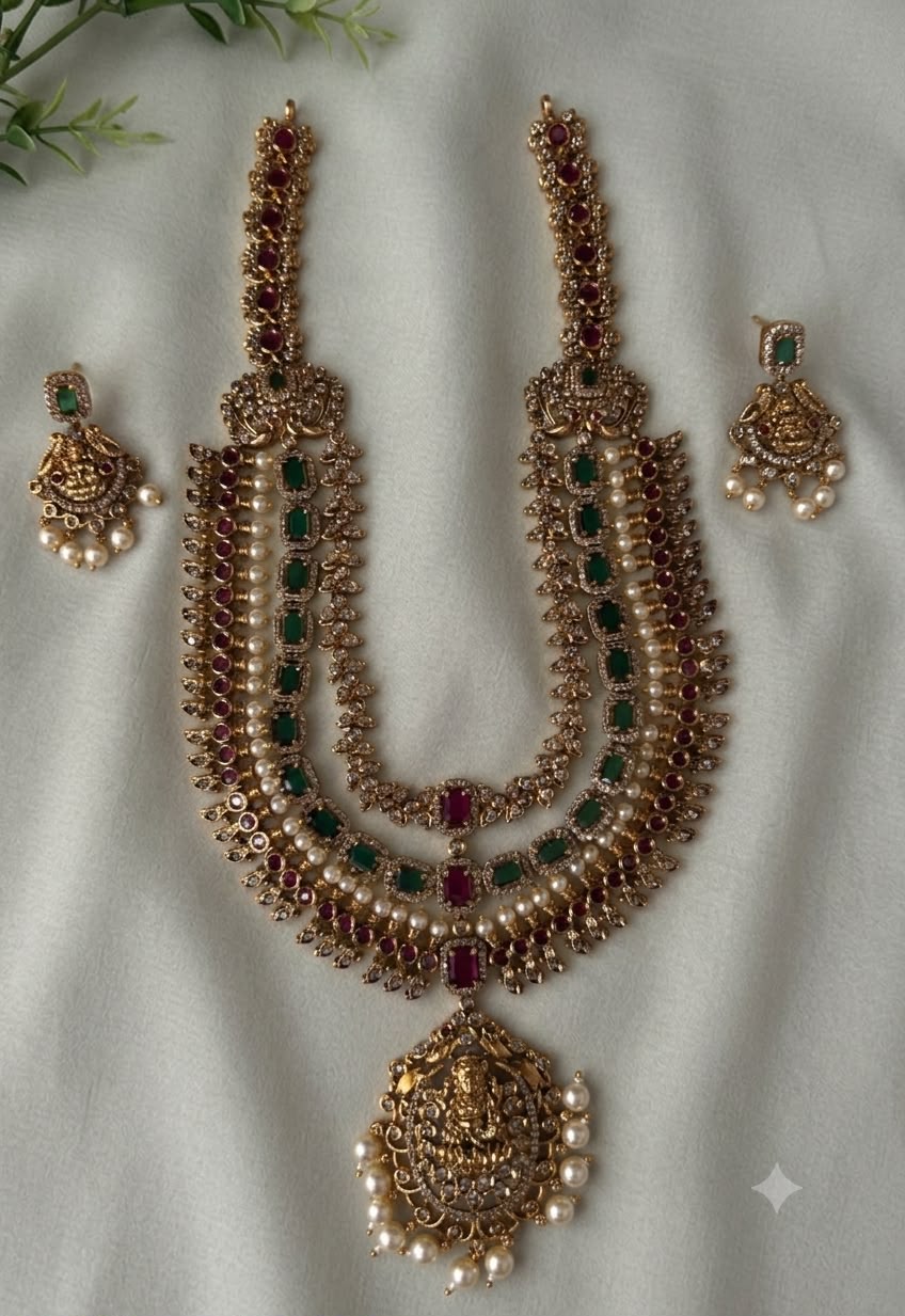 Temple Heritage Stone Necklace Set - thumbnail 3