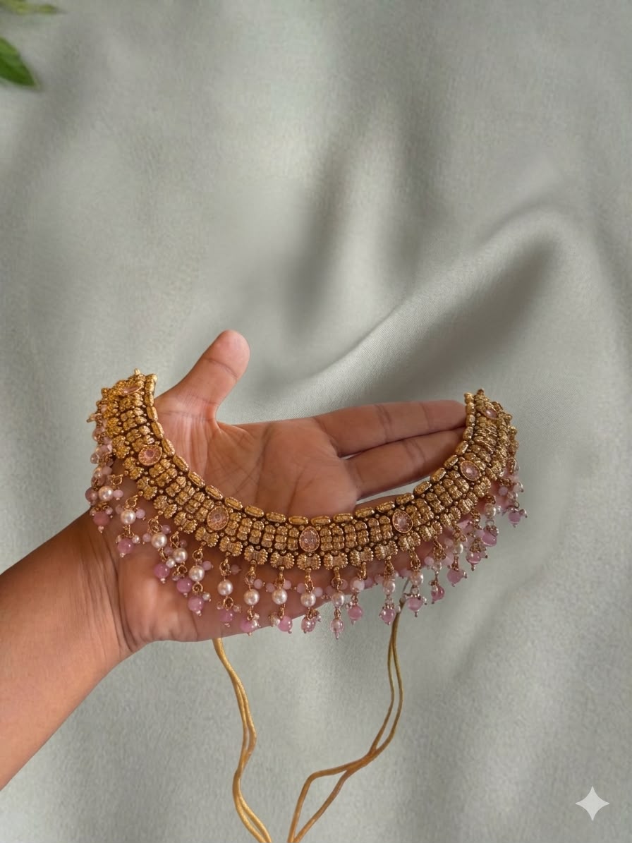 Royal Antique Choker Necklace Set - thumbnail 2