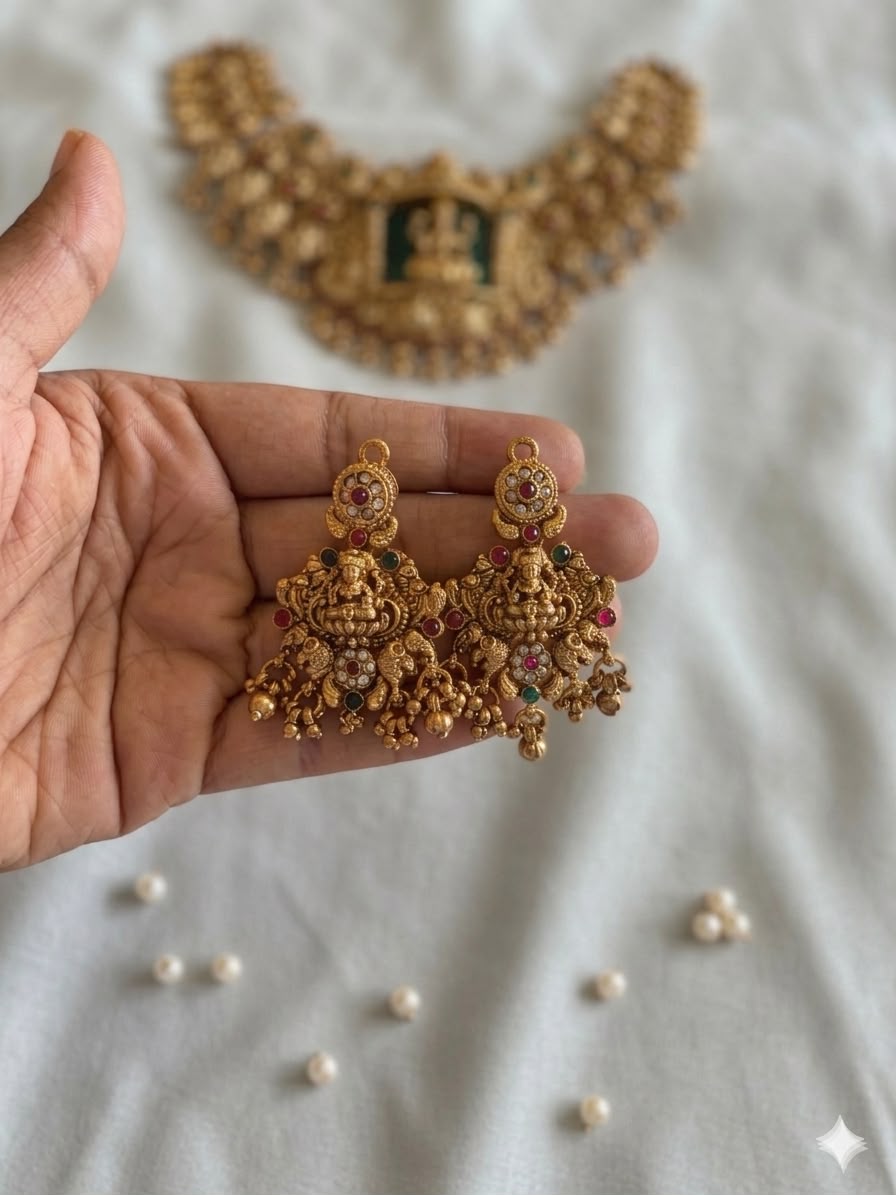 Royal Temple Bridal Jewellery Set - thumbnail 3