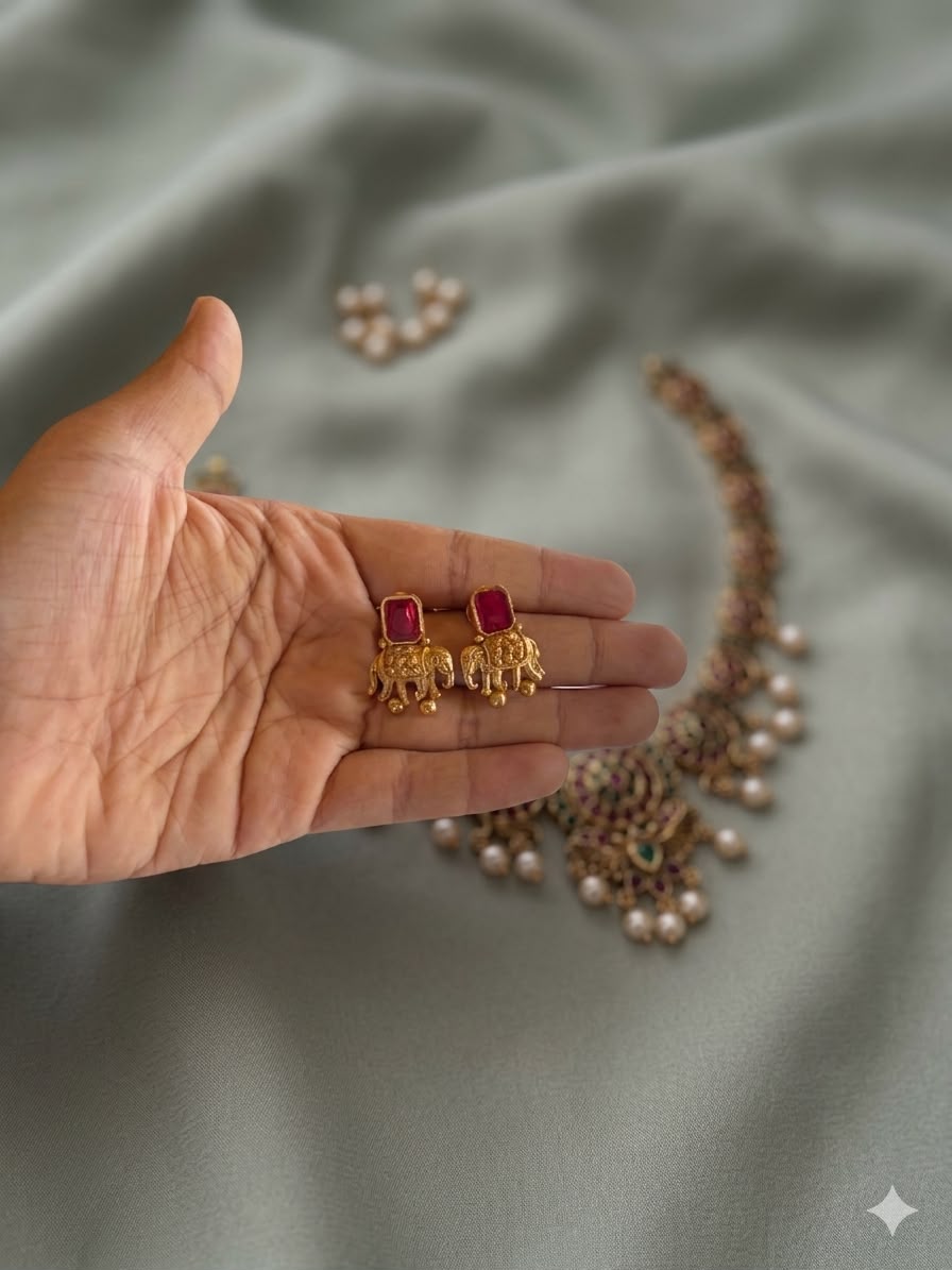 Antique Ruby Temple Choker Set - thumbnail 3