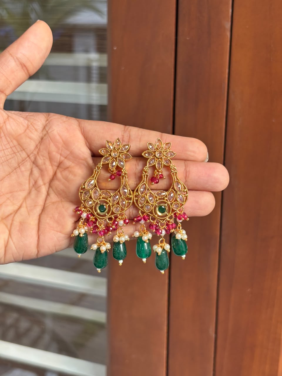 Emerald Beaded Heritage Choker Set - thumbnail 3